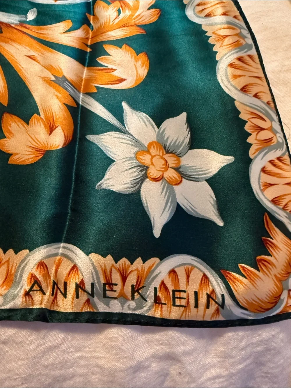 Anne Klein Collection XIIX Vintage 100% Silk Scarf